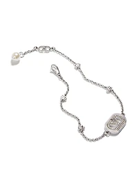 Vlogo Signature Bracelet Metal, Pearls and Swarovski® Crystals