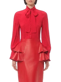 Crepe De Chine Shirt with Cour Coeur Print