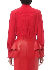 Crepe De Chine Shirt with Cour Coeur Print