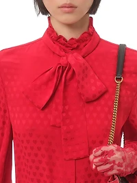 Crepe De Chine Shirt with Cour Coeur Print