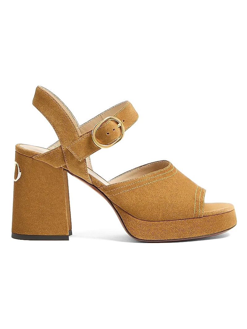 Fawcette Platform Crust Leather 100MM Sandals