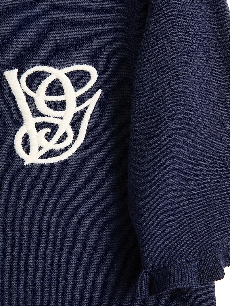 Embroidered Wool Top