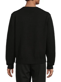 Mushroom Intarsia Crewneck Sweater