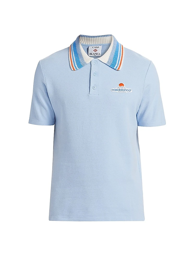 Knit Collar Classic Polo Shirt