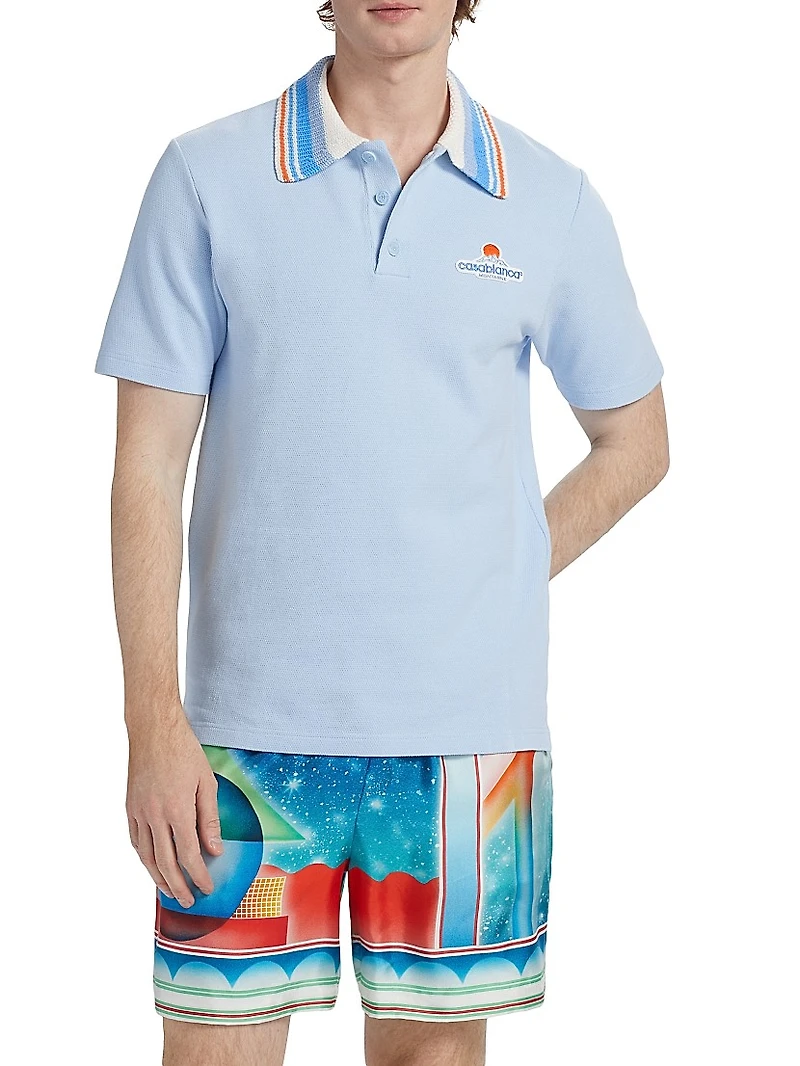 Knit Collar Classic Polo Shirt