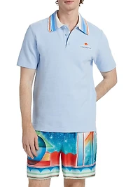 Knit Collar Classic Polo Shirt