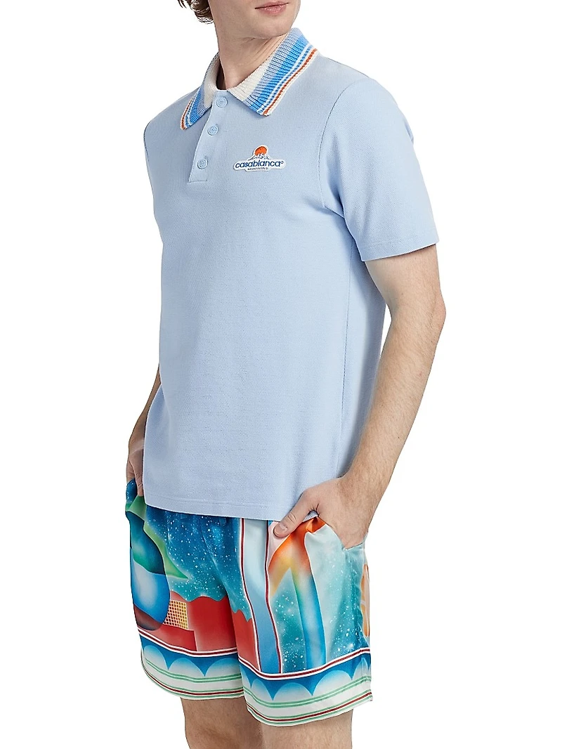 Knit Collar Classic Polo Shirt