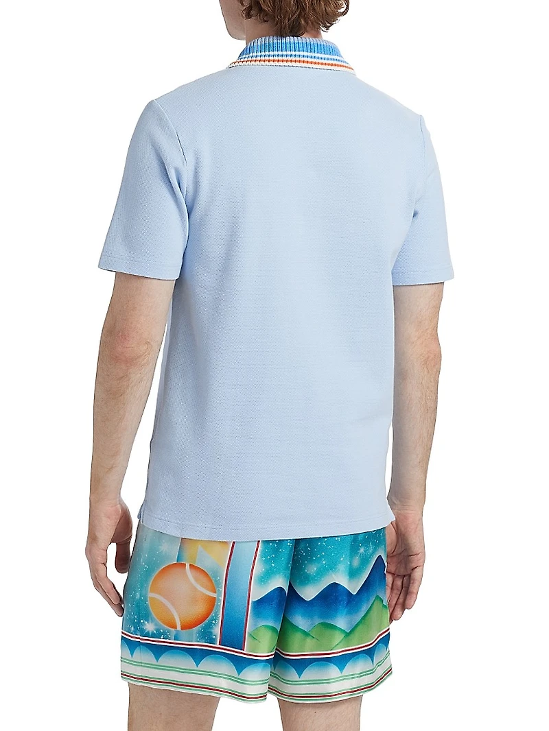 Knit Collar Classic Polo Shirt