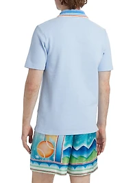 Knit Collar Classic Polo Shirt