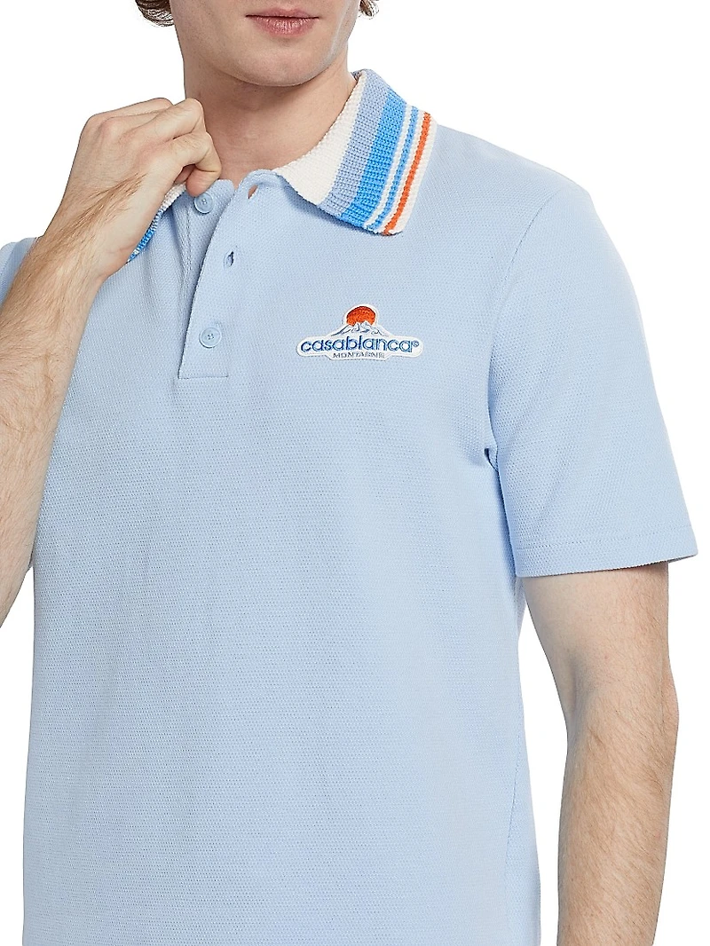 Knit Collar Classic Polo Shirt