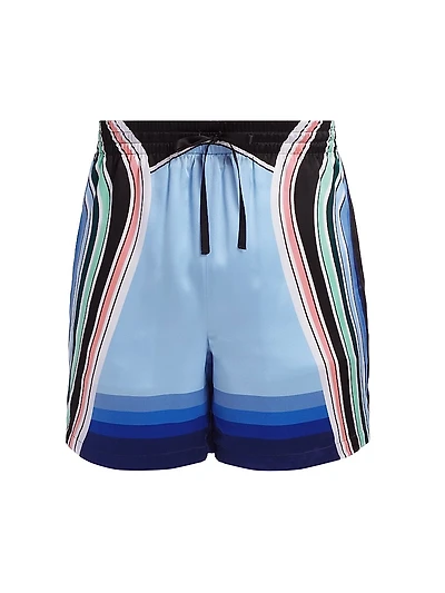 Striped Drawstring Shorts