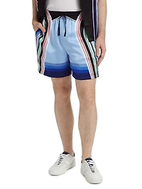 Striped Drawstring Shorts