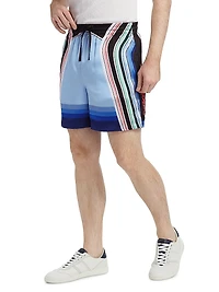 Striped Drawstring Shorts