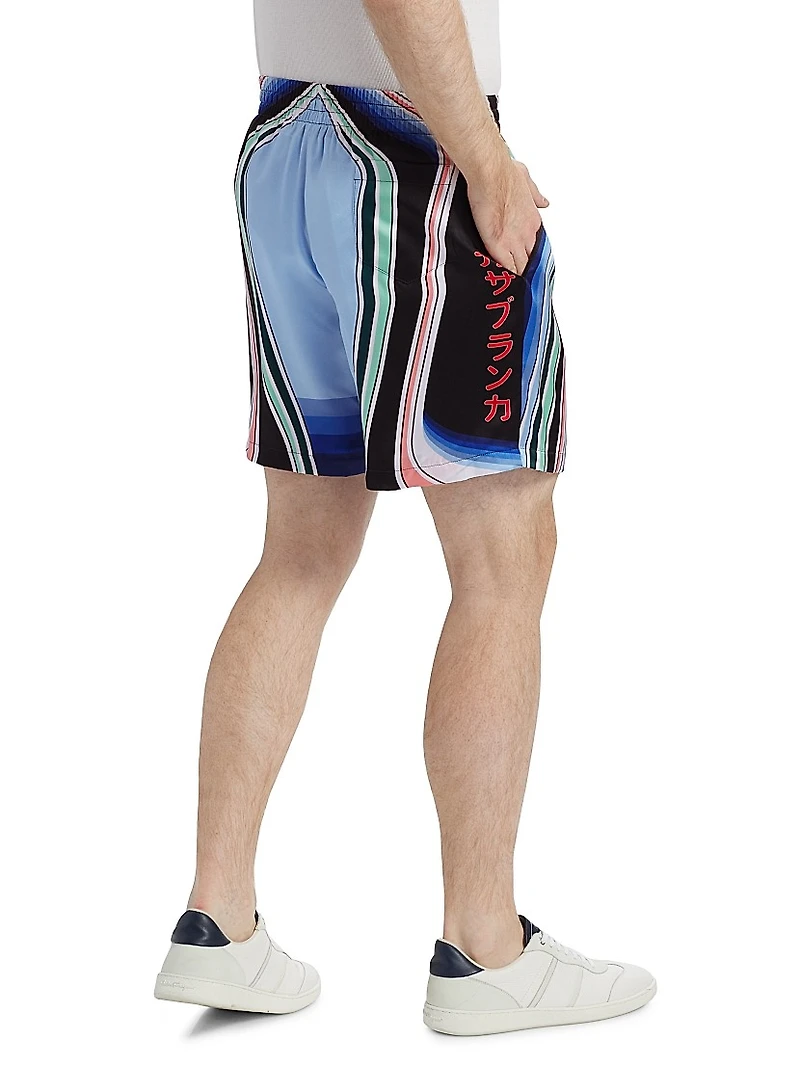 Striped Drawstring Shorts