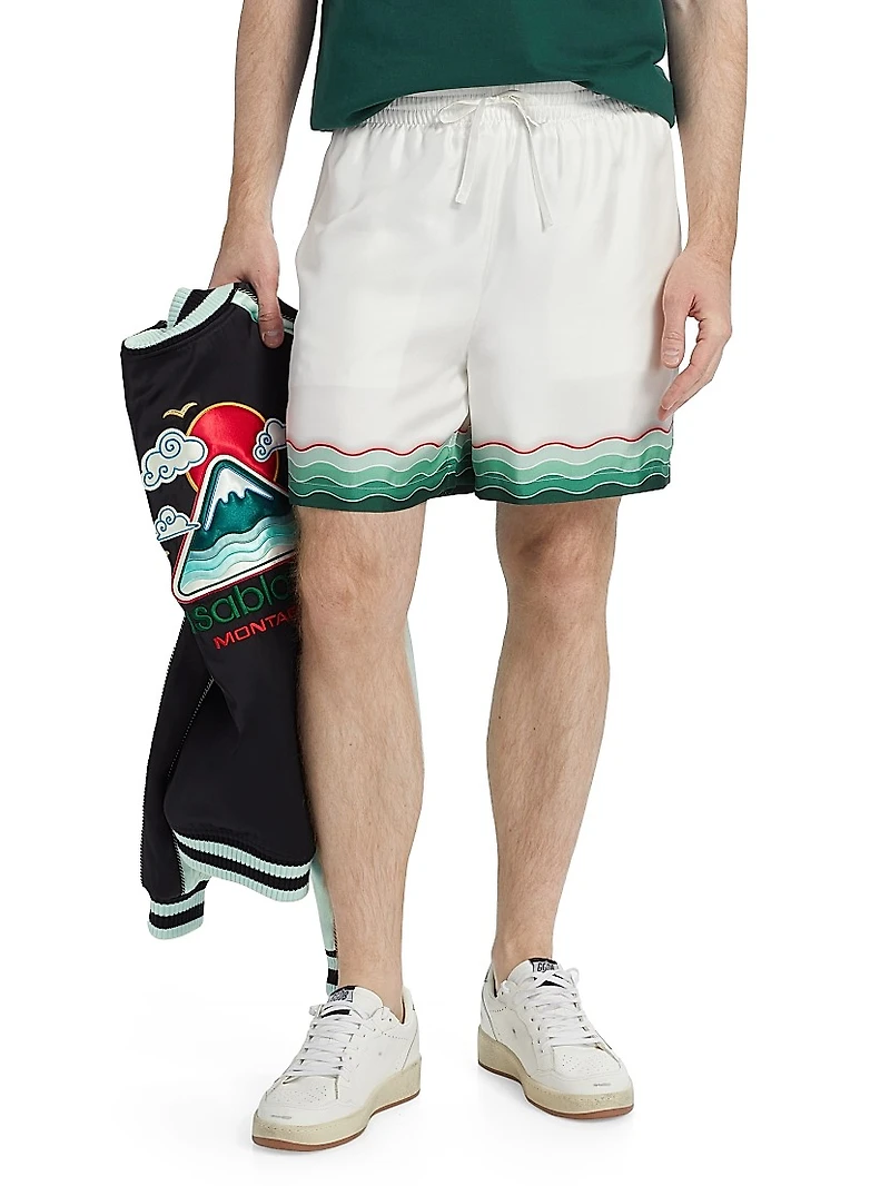 Silk Drawstring Shorts