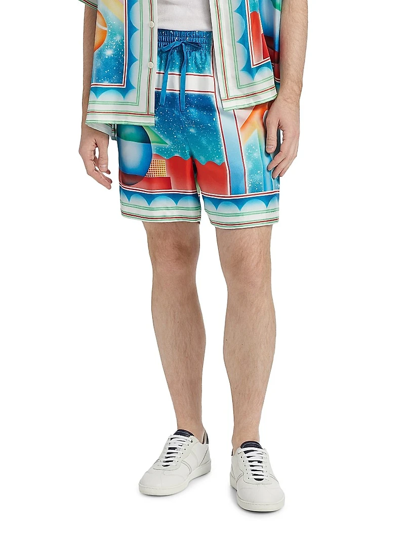 Galaxy Print Swim Shorts