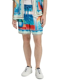Galaxy Print Swim Shorts