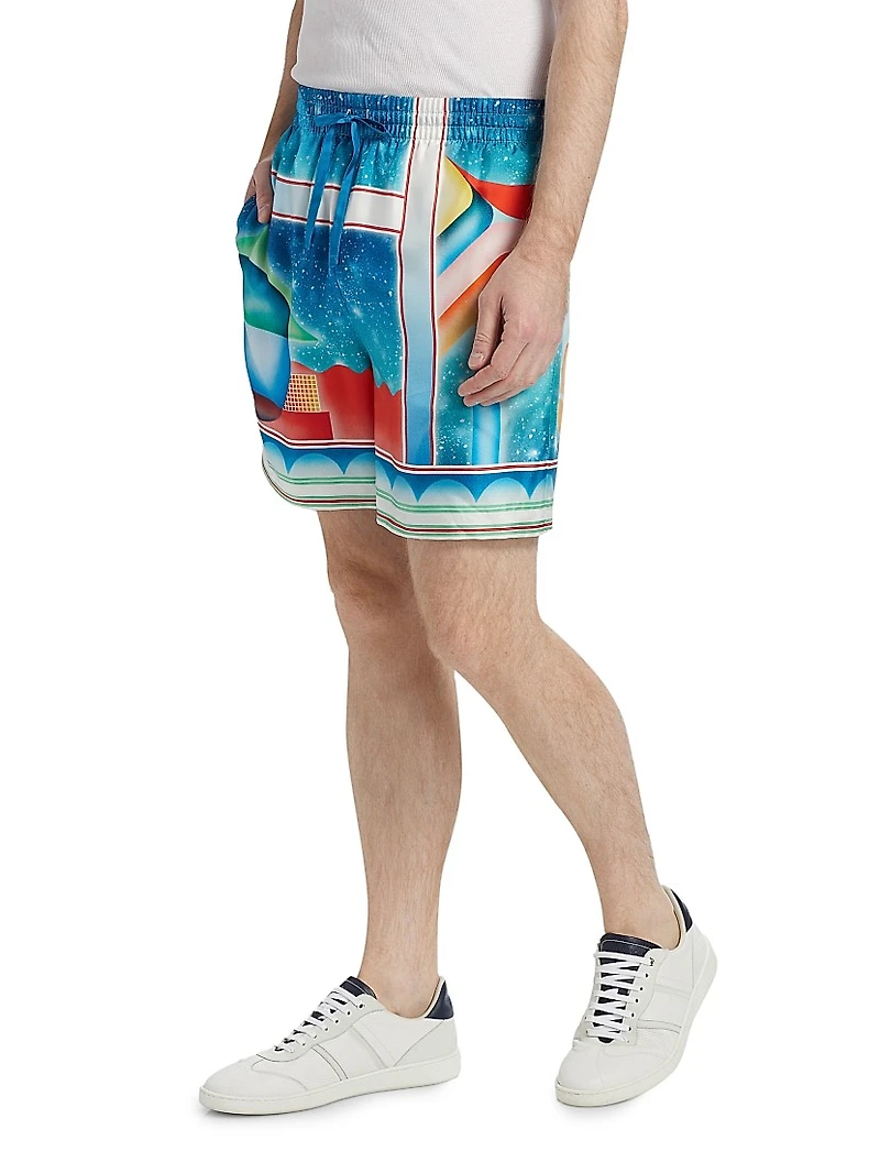 Galaxy Print Swim Shorts