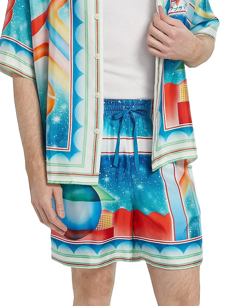 Galaxy Print Swim Shorts