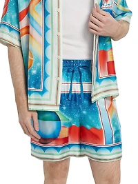 Galaxy Print Swim Shorts
