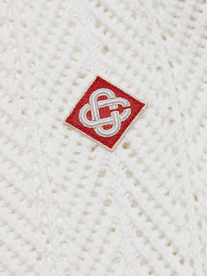 Sporty Faux Crochet Cotton Shirt