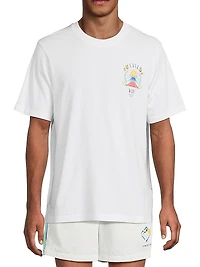 Casa Way Mountain-Print Cotton T-Shirt