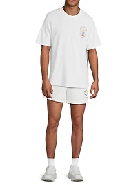 Casa Way Mountain-Print Cotton T-Shirt