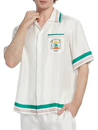 Cuban Collar Silk Shirt