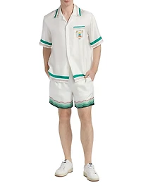 Cuban Collar Silk Shirt