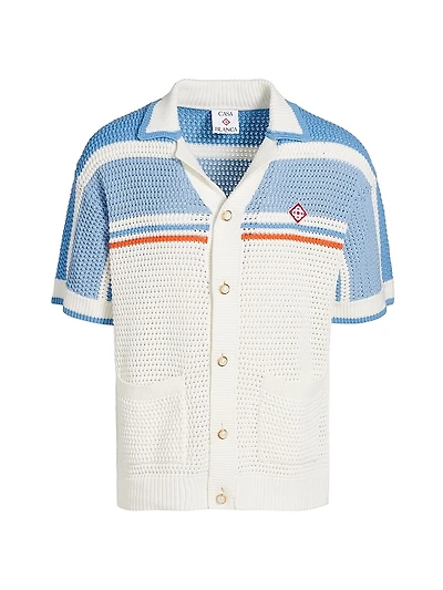 Faux Crochet Cotton Shirt