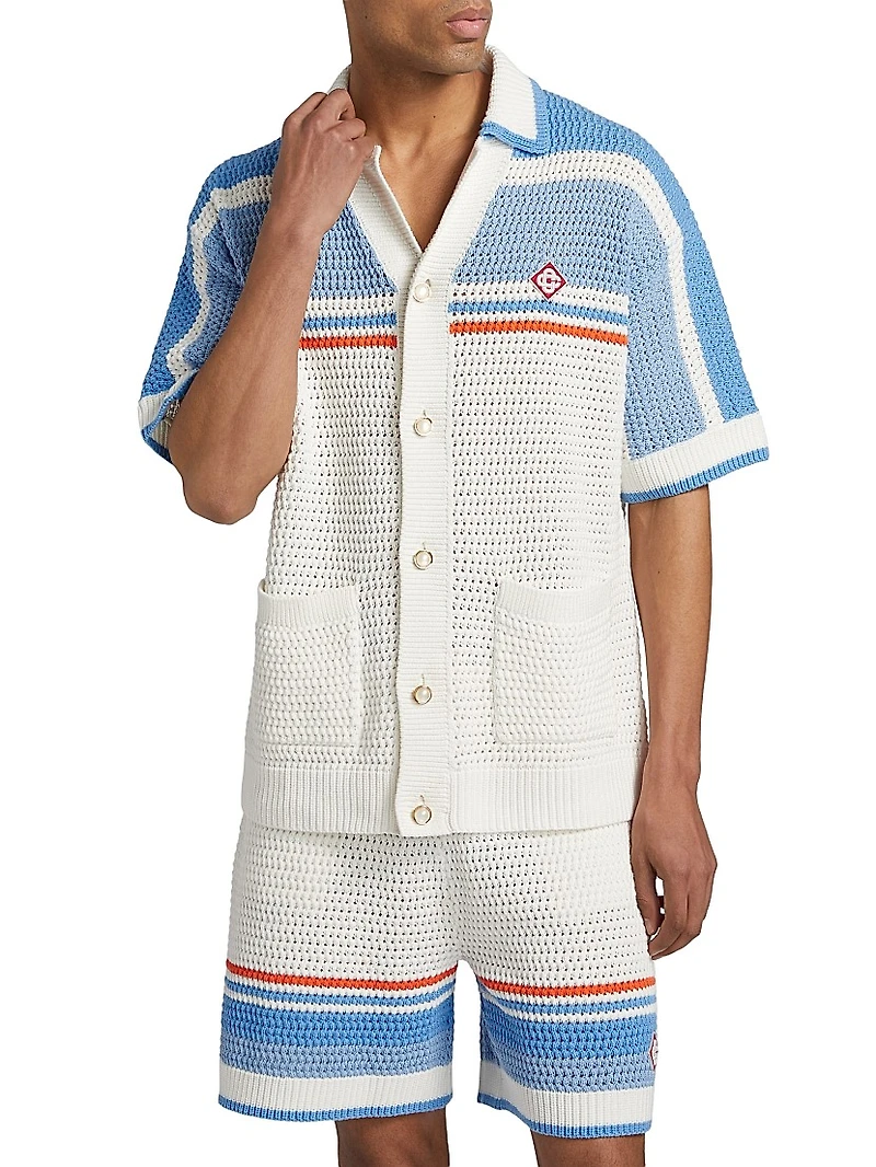 Faux Crochet Cotton Shirt