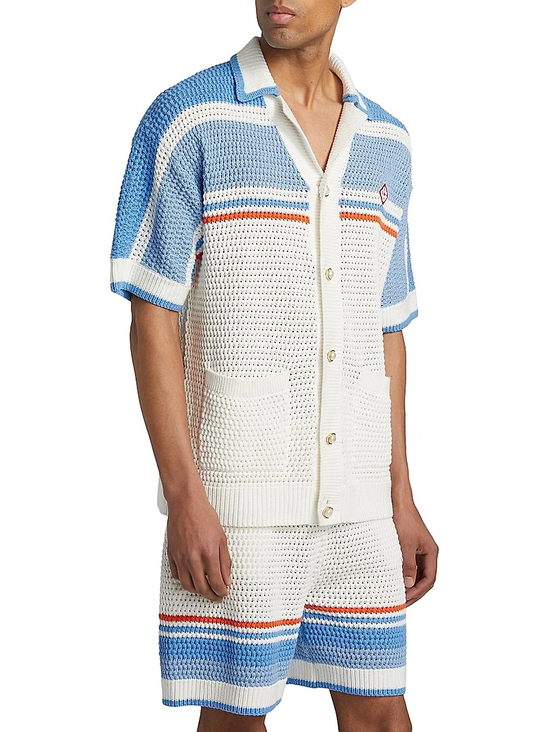 Faux Crochet Cotton Shirt