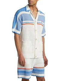 Faux Crochet Cotton Shirt