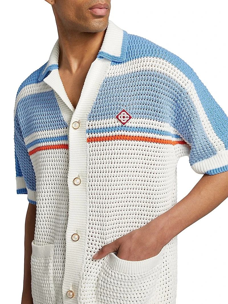 Faux Crochet Cotton Shirt