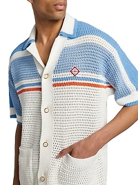 Faux Crochet Cotton Shirt
