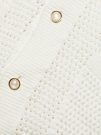 Faux Crochet Cotton Shirt