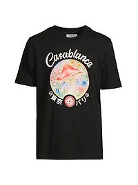 Mushroom Emblem Cotton T-Shirt