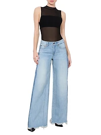 Bandeau Sleeveless Mesh Bodysuit