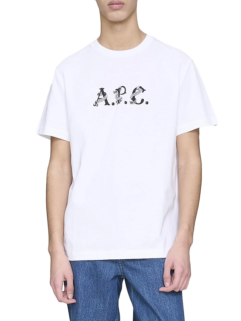 Hugo Logo Cotton Crewneck T-Shirt
