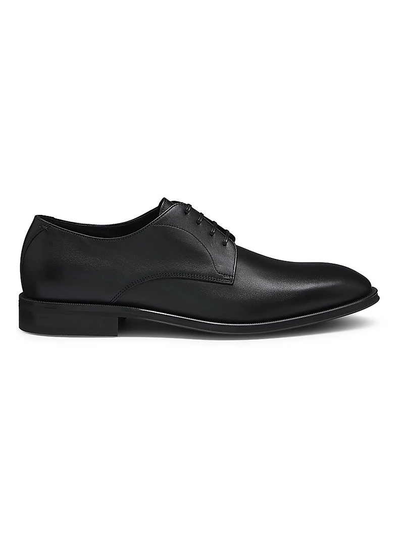 Leather Derby Shoes with Stitching Details