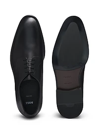 Leather Derby Shoes with Stitching Details