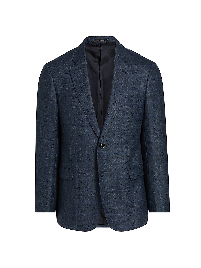 Windowpane Wool-Cashmere Sport Coat