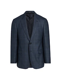 Windowpane Wool-Cashmere Sport Coat