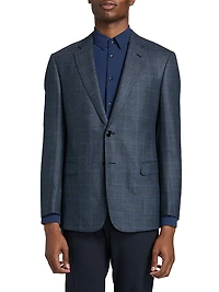 Windowpane Wool-Cashmere Sport Coat