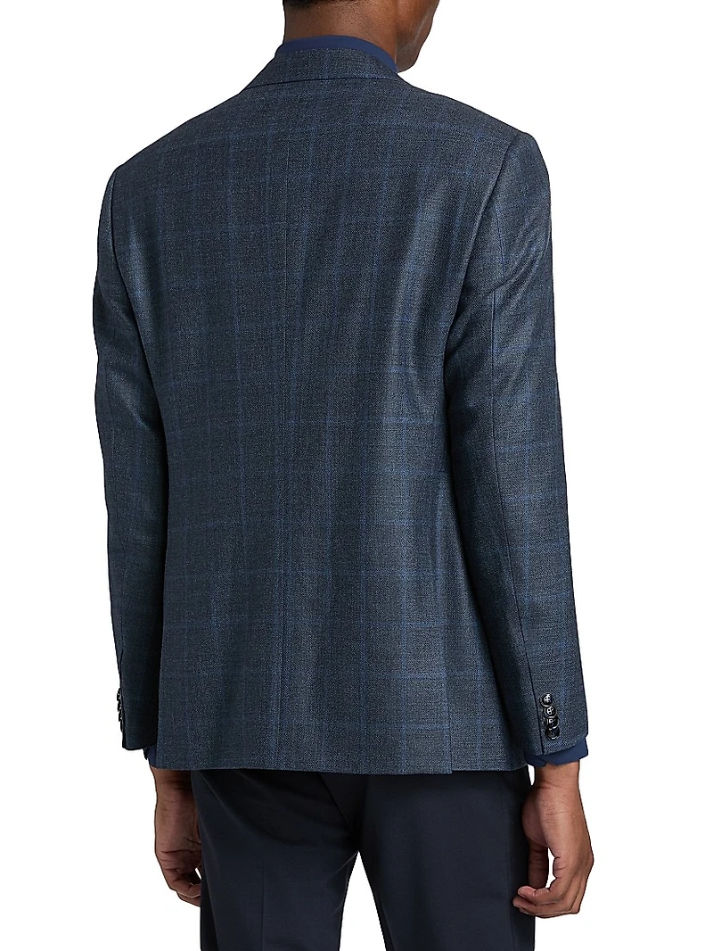 Windowpane Wool-Cashmere Sport Coat