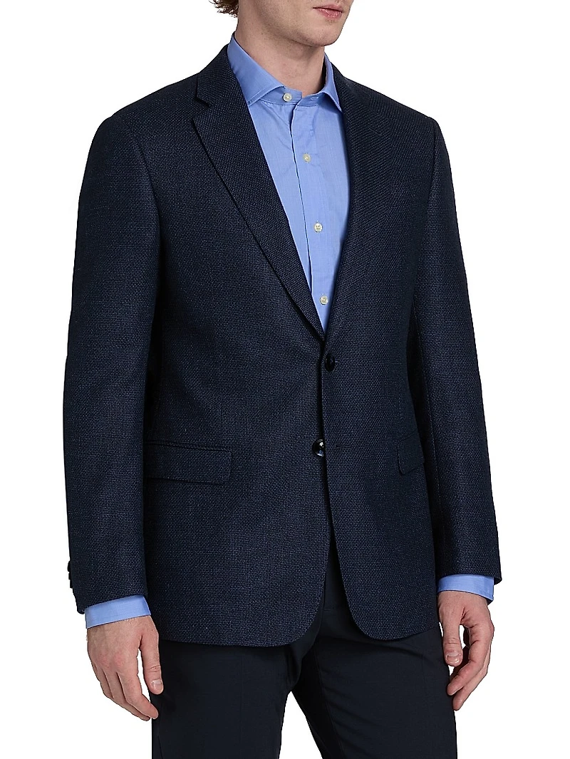 Textured Wool-Blend Sportcoat