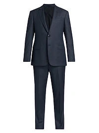 Nailhead Wool-Cashmere Suit