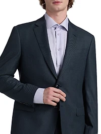 Nailhead Wool-Cashmere Suit
