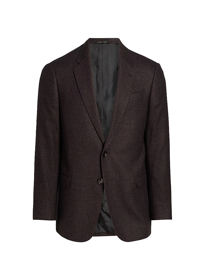 Textured Wool-Blend Sport Coat