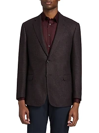 Textured Wool-Blend Sport Coat